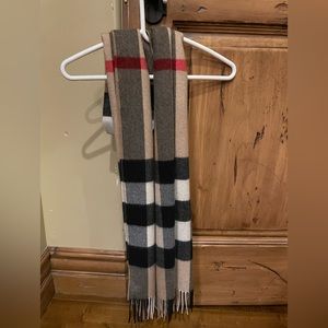 Authentic Burberry Check Cashmere Scarf. Never worn!